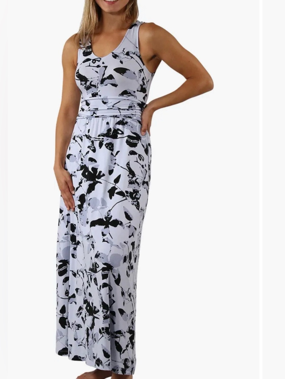 UV Skinz Maxi Dress Shadow Ivy Large New UPF 50+ Sun Protection